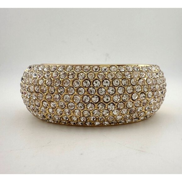 Wide Rhinestone Bangle Bracelet - Picture 4 of 13